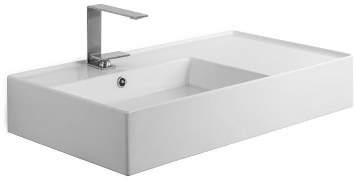 5114 Подвесная раковина настенная овальная Scarabeo Ceramiche Teorema 2.0 белая - Вид №5