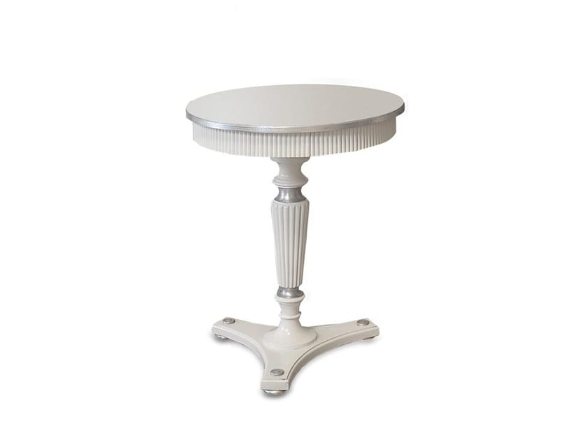 Высокий круглый журнальный столик из массива дерева GUERRA VANNI CLASSICO 1177L ARCH-00121334