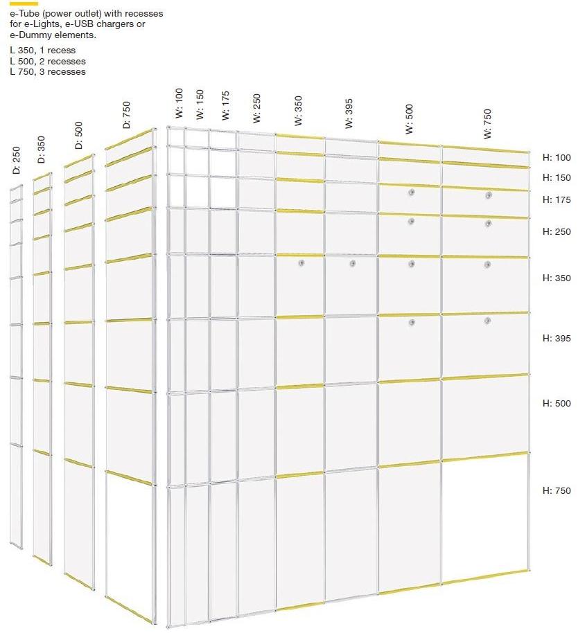USM Модульный стол с ящиками Usm haller e sun-id-1482475 - Вид №2