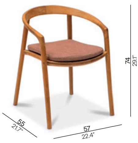 MANUTTI Штабелируемый стул из тика Solid Fs-ch41 - Вид №21