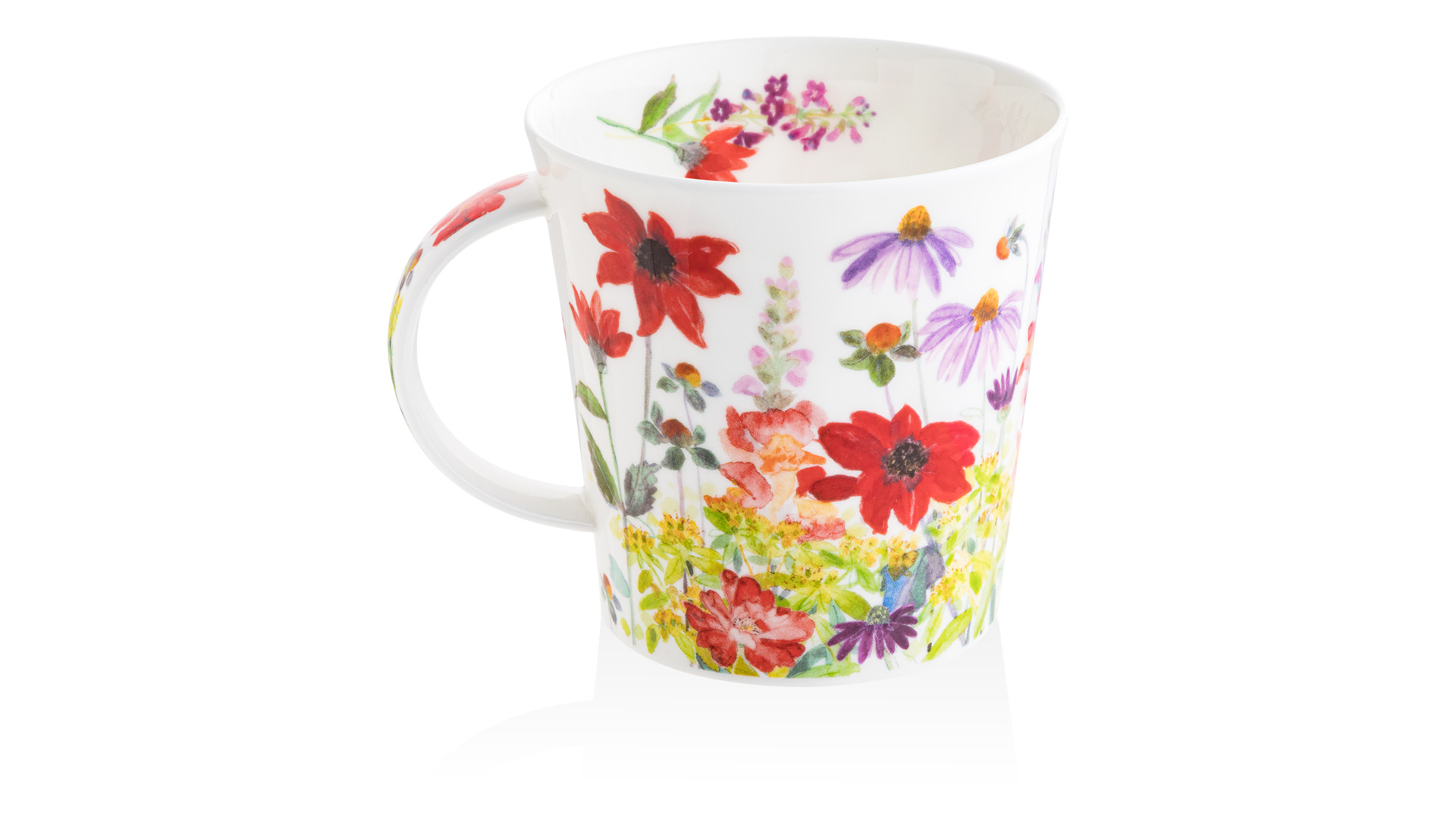 10671203 Dunoon Кружка Dunoon "Садовые цветы.Кернгорм" 480мл (красная) Фарфор костяной  - Вид №2