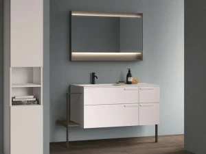 Cerasa Тумба под умывальник из ламината с вешалкой для полотенец Cartabianca