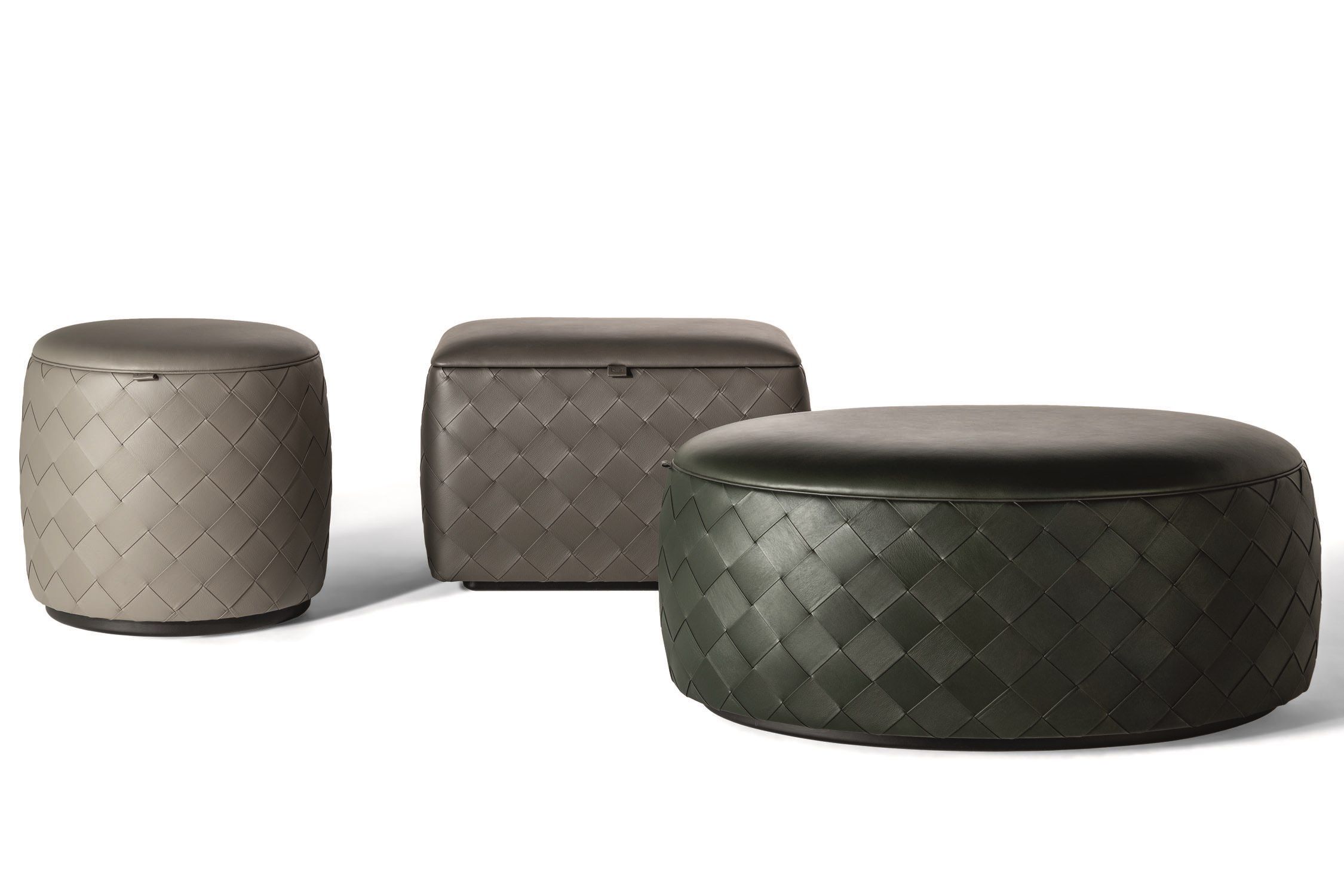 Овальный кожаный пуф Poltrona Frau коллекция-мебель и аксессуары ARCH-00149509 - Вид №5