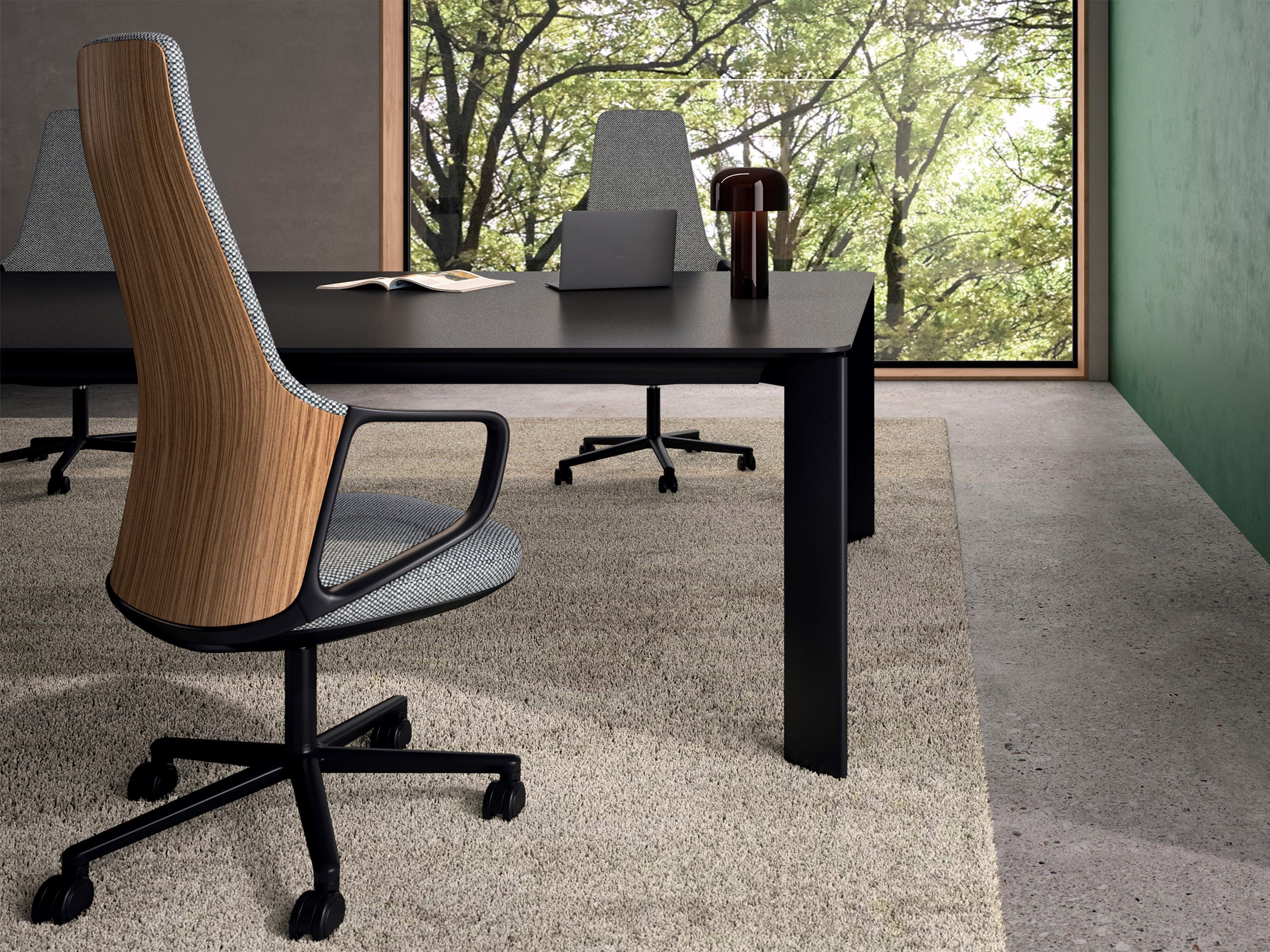 Прямоугольный стол для совещаний из алюминия и дерева Andreu World Экстра ARCH-00042867 - Вид №2