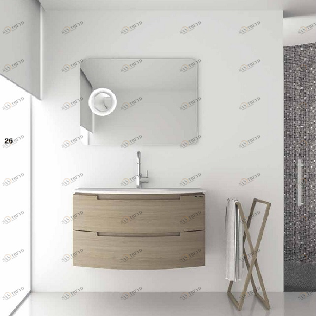 Подвесная тумба с раковиной MNBS36T Berloni Bagno Moon