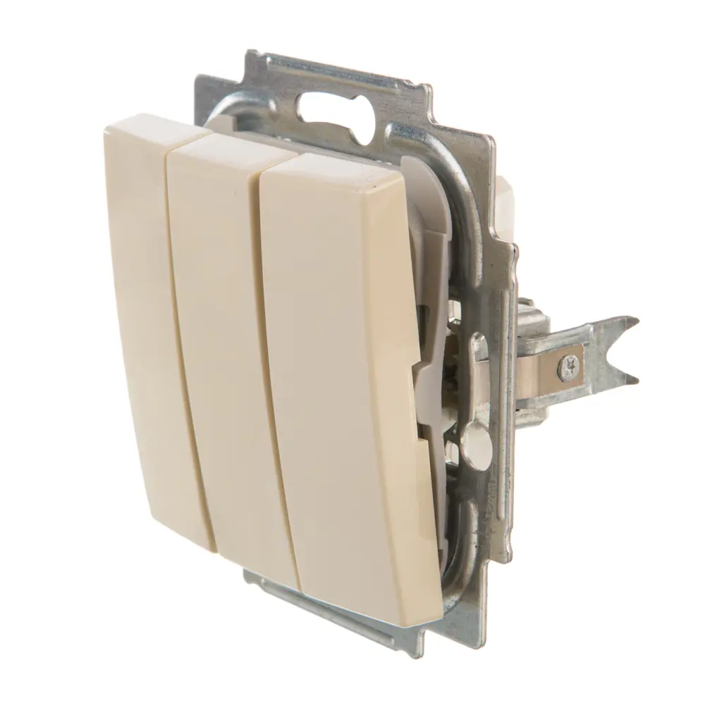 Выключатель встраиваемый ABB Basic 55 3 клавиши, цвет бежевый Basic55 STLM-2039560 - Вид №2