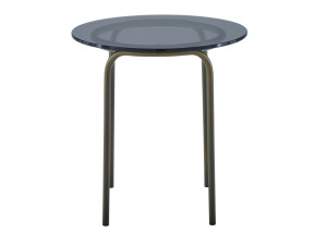 Высокий круглый журнальный столик из закаленного стекла