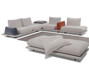 Угловой диван из ткани