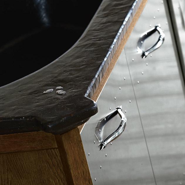 Marchi Cucine Модульная кухня из нержавеющей стали и дерева Dechora sun-id-1351383 - Вид №1