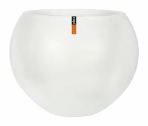 Уличный вазон круглый 40х32 см белый мрамор "Бирмингем" CAPI EUROPE СОВРЕМЕННЫЙ 081684 Белый