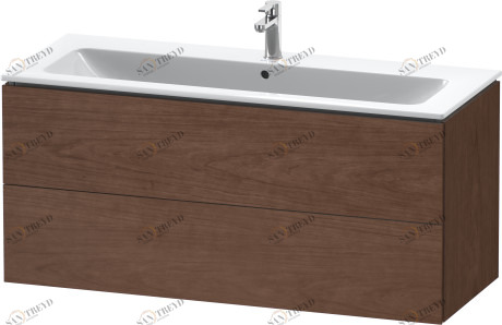 LC624301313 Тумбочка подвесная L-Cube #LC6243 1220 x 481 мм Американский орех, натуральный шпон Duravit