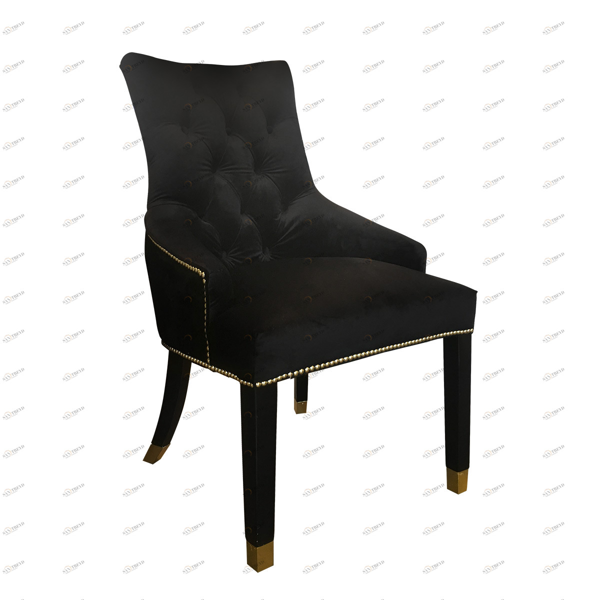 Стул мягкий с деревянными ножками 72х62 см черный La Perla DELIGHT COLLECTION  00-3883205 Черный 