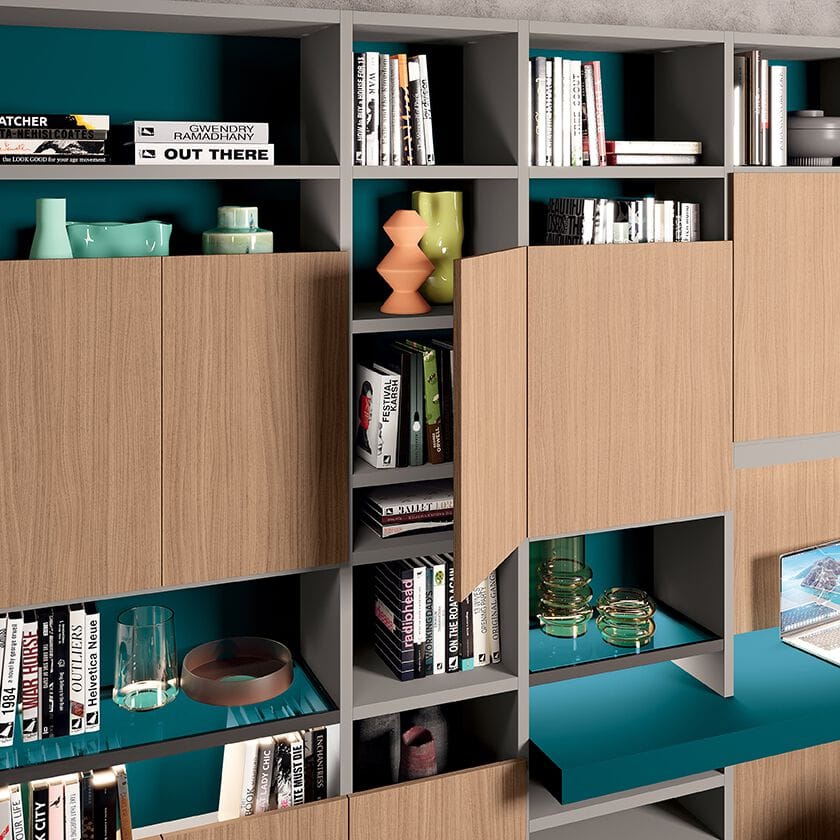 Деревянный секционный книжный шкаф Febal Casa TRENTA ARCH-00000563 - Вид №20