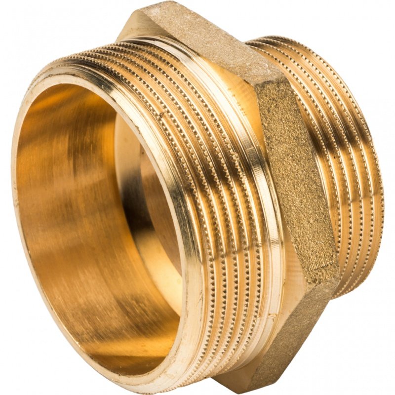 Ниппель переходной НН 2 1/2х2" латунь STOUT SFT0003002122 - Вид №2
