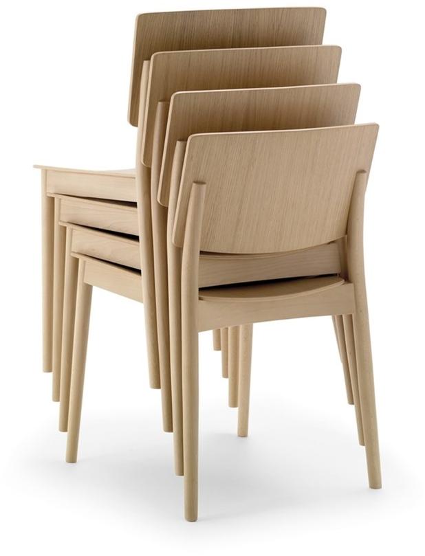 Andreu World Штабелируемый деревянный стул Happy Si0374 - Вид №4