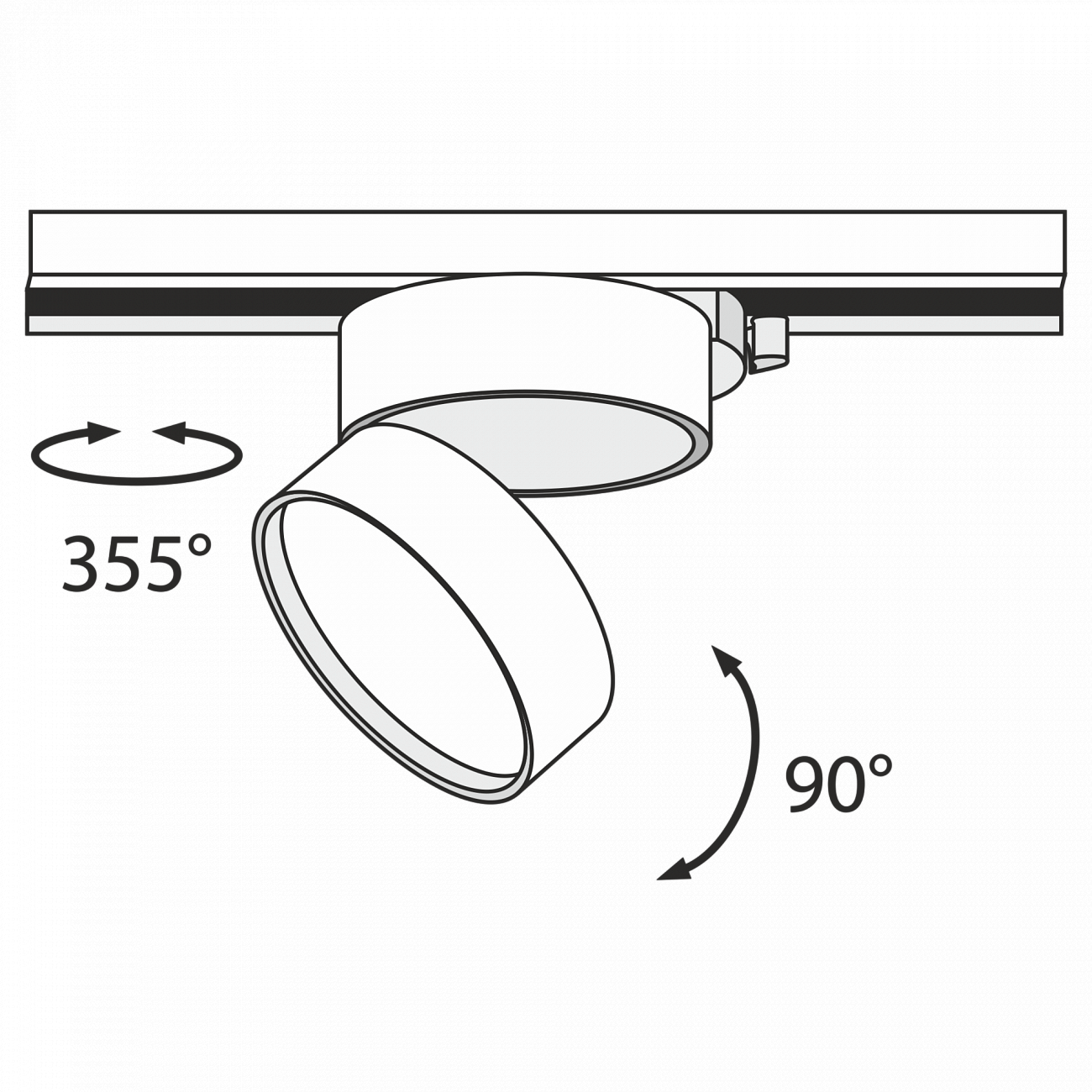 Трековый светильник черный TR007-18W3K TECHNICAL SINGLE PHASE TRACK SYSTEM 00-3956219 Черный  - Вид №4