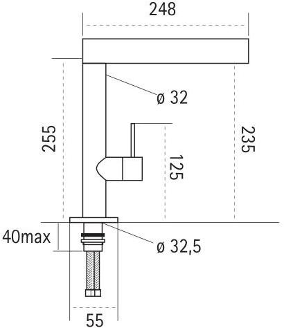 Quadrodesign Смеситель кухонный с аэратором, поворотным изливом Kitchen brass sun-id-1452603 - Вид №1