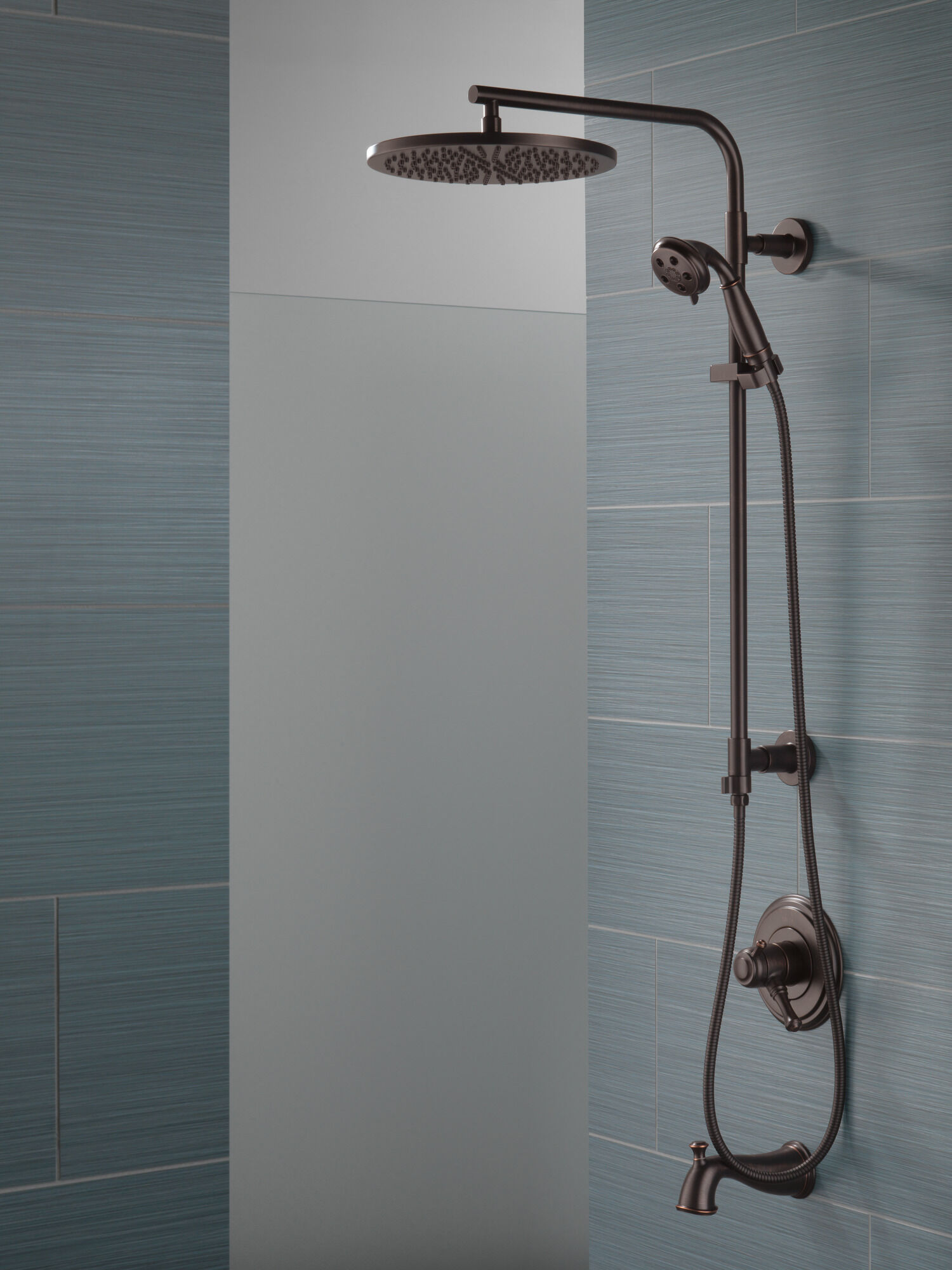52158-RB Металлическая душевая лейка Raincan с одинарной настройкой Delta Faucet Universal Showering Венецианская бронза  - Вид №8