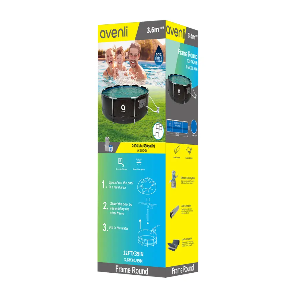 Каркасный бассейн Avenli круглый 360x99 см с насосом 89335102 STLM-0960859 - Вид №10