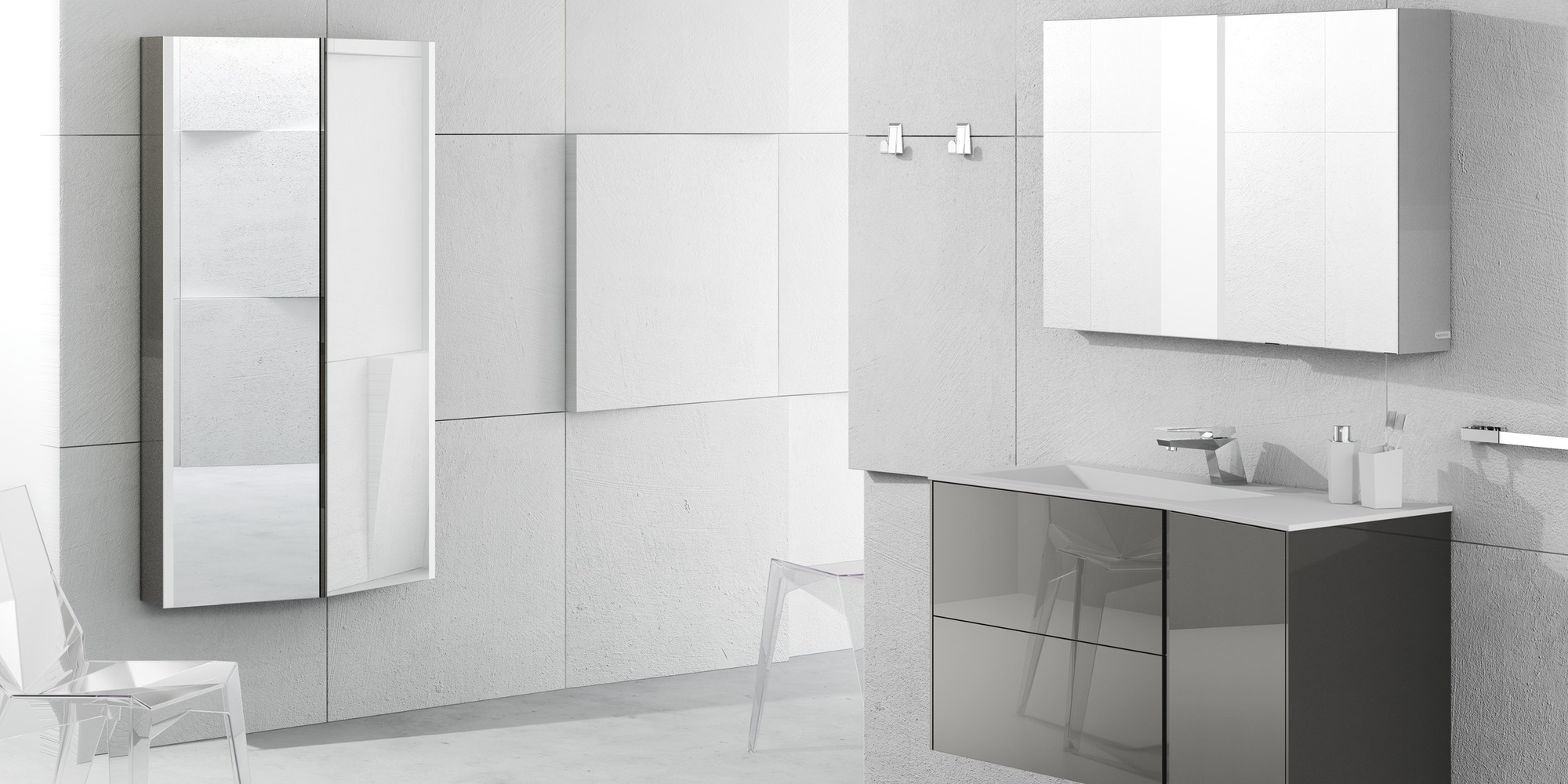 Sonia Пенал настенный FRACTAL METAL ANTRACITA 154999 - Вид №3