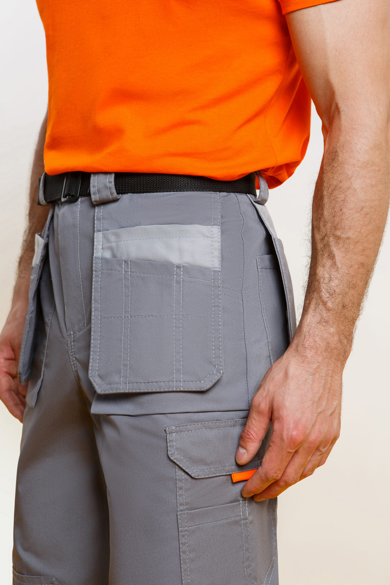 65224 Костюм "Профессионал-1" темно-серый со светло-серым  Летняя спецодежда  размер 56-58/194-200  - Вид №16