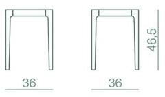 Bedont Низкий деревянный табурет Shira B08 801f / 801r / 901r - Вид №2