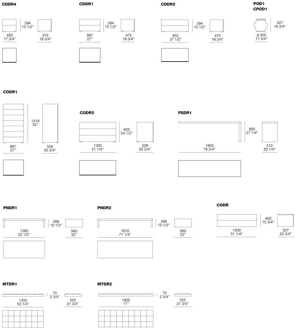 Poliform Комод из фанерованной древесины Dream sun-id-1433296 - Вид №1