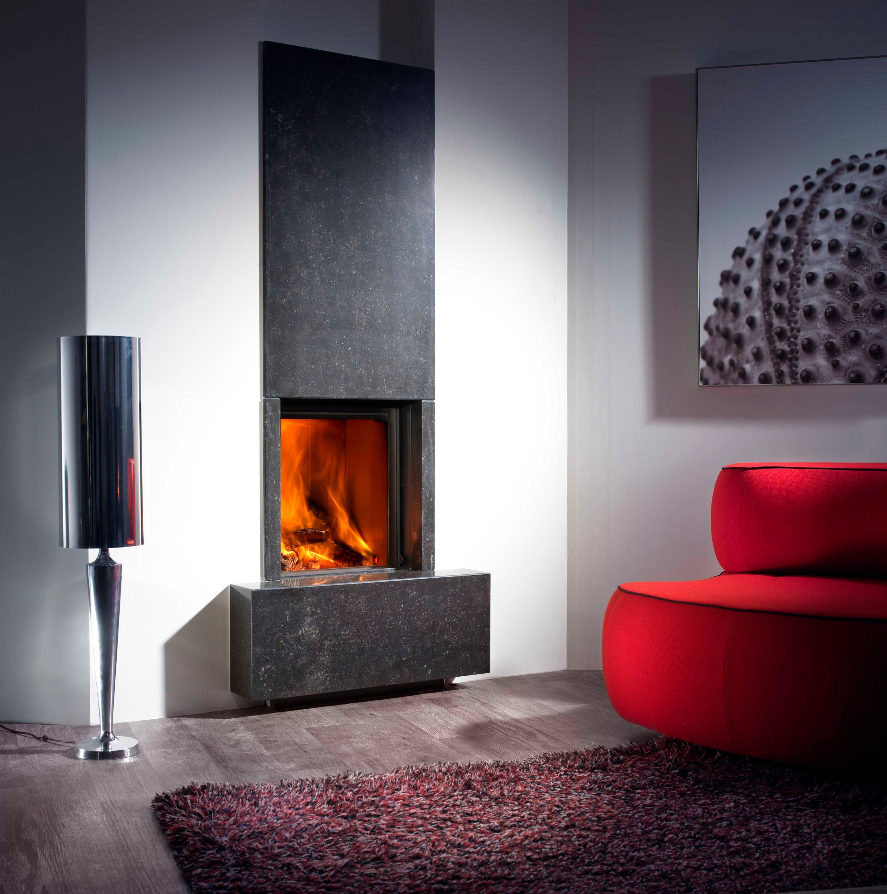 Встроенный дровяной камин на стене KALFIRE W45/48F ARCH-00049431 - Вид №1