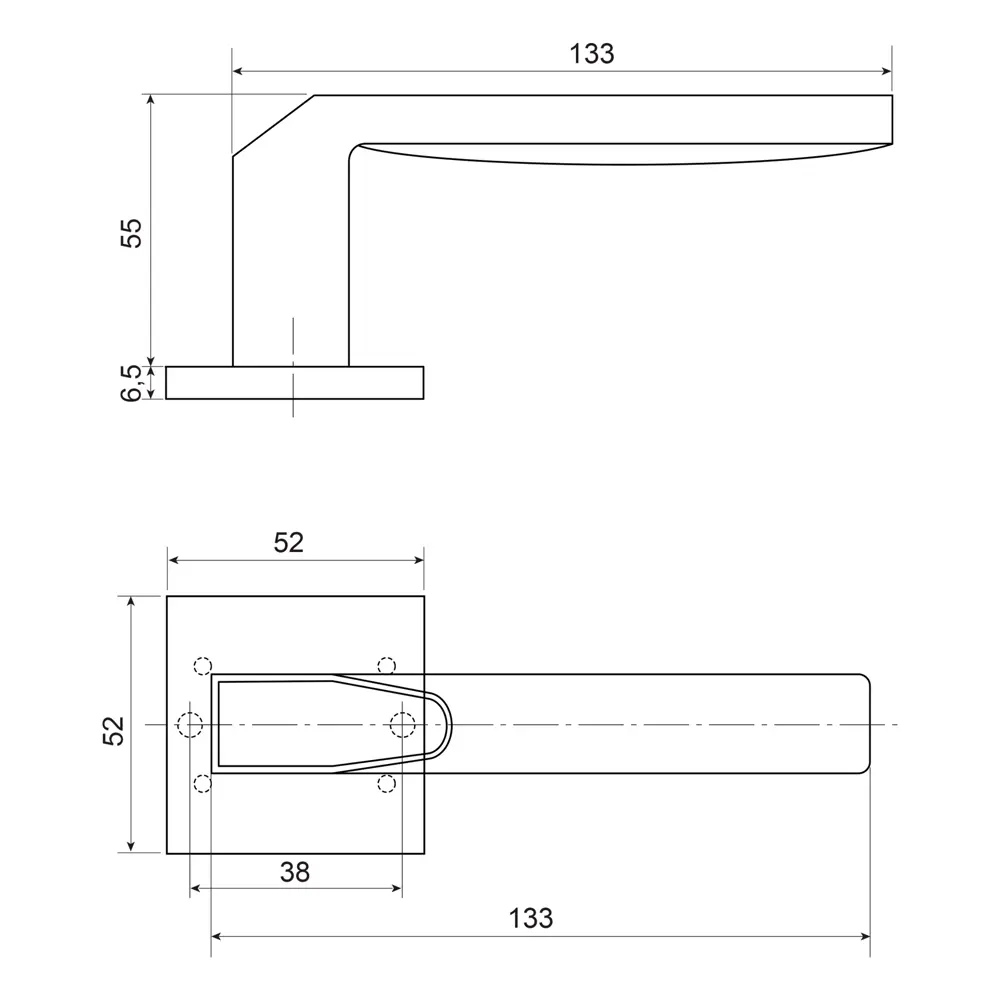 Дверная ручка на розетке Armex H-30131-A без запирания цвет никель STLM-2194697 - Вид №8