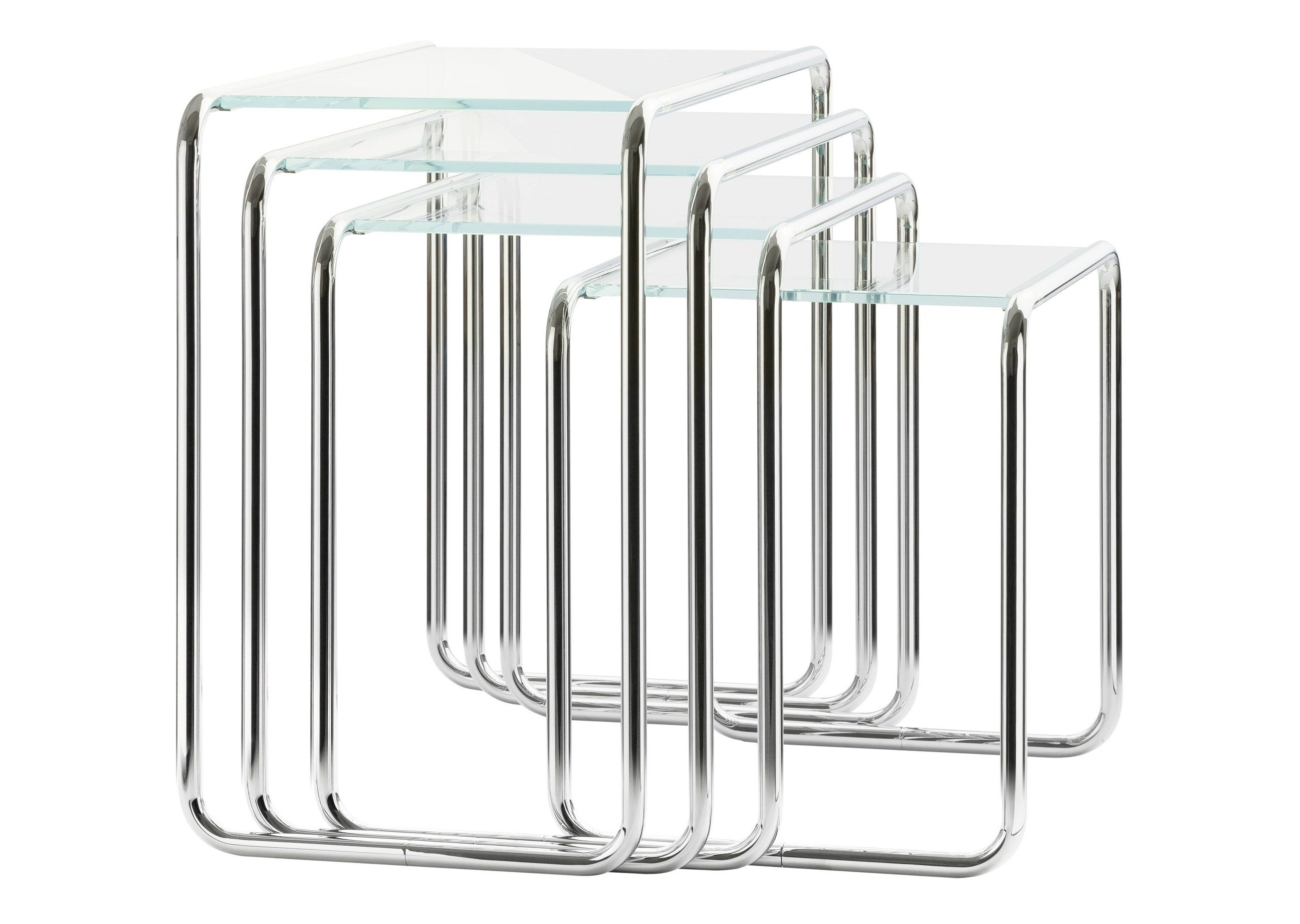 Журнальный столик из стали и стекла THONET B 9 ARCH-00129503