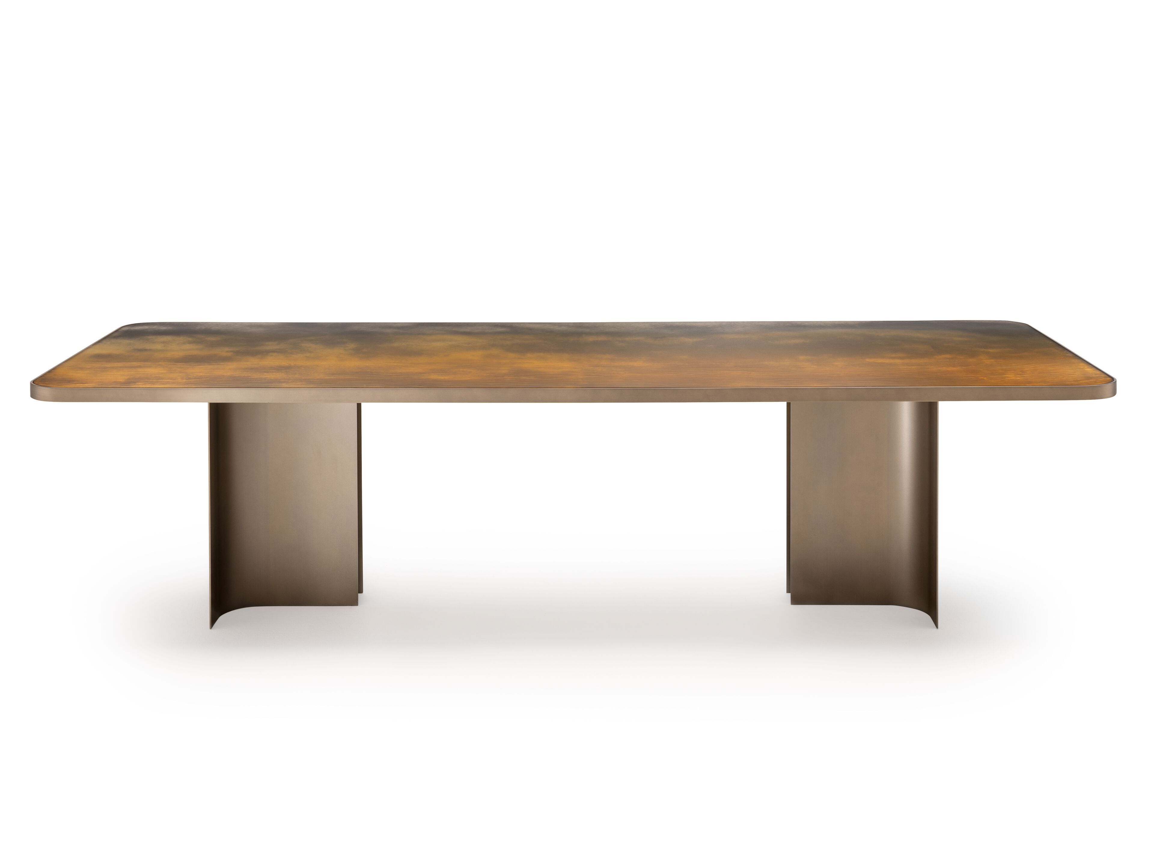 Деревянный прямоугольный стол со стеклянной столешницей ARTE VENEZIANA итальянские пейзажи ARCH-00029610