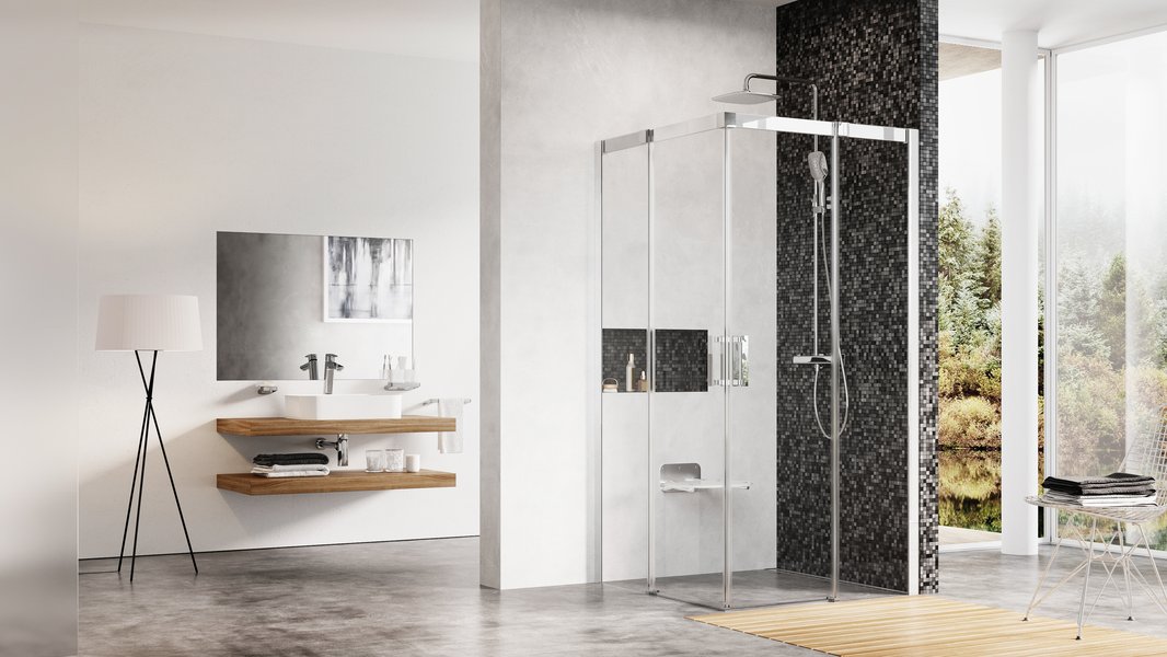 MSRV4-80/80 блестящая+транспарент Ravak 1WV44C00Z1 - Вид №1