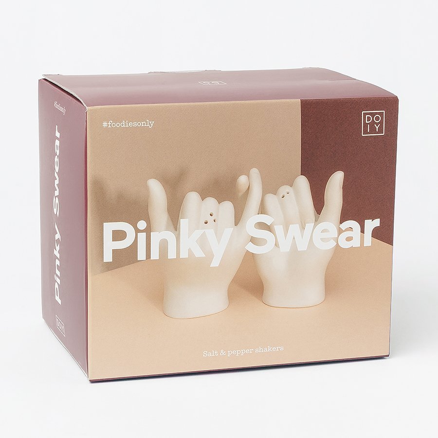 Солонка и перечница белые Pinky Swear DOIY ДИЗАЙНЕРСКИЕ 00-3870637 Белый  - Вид №5