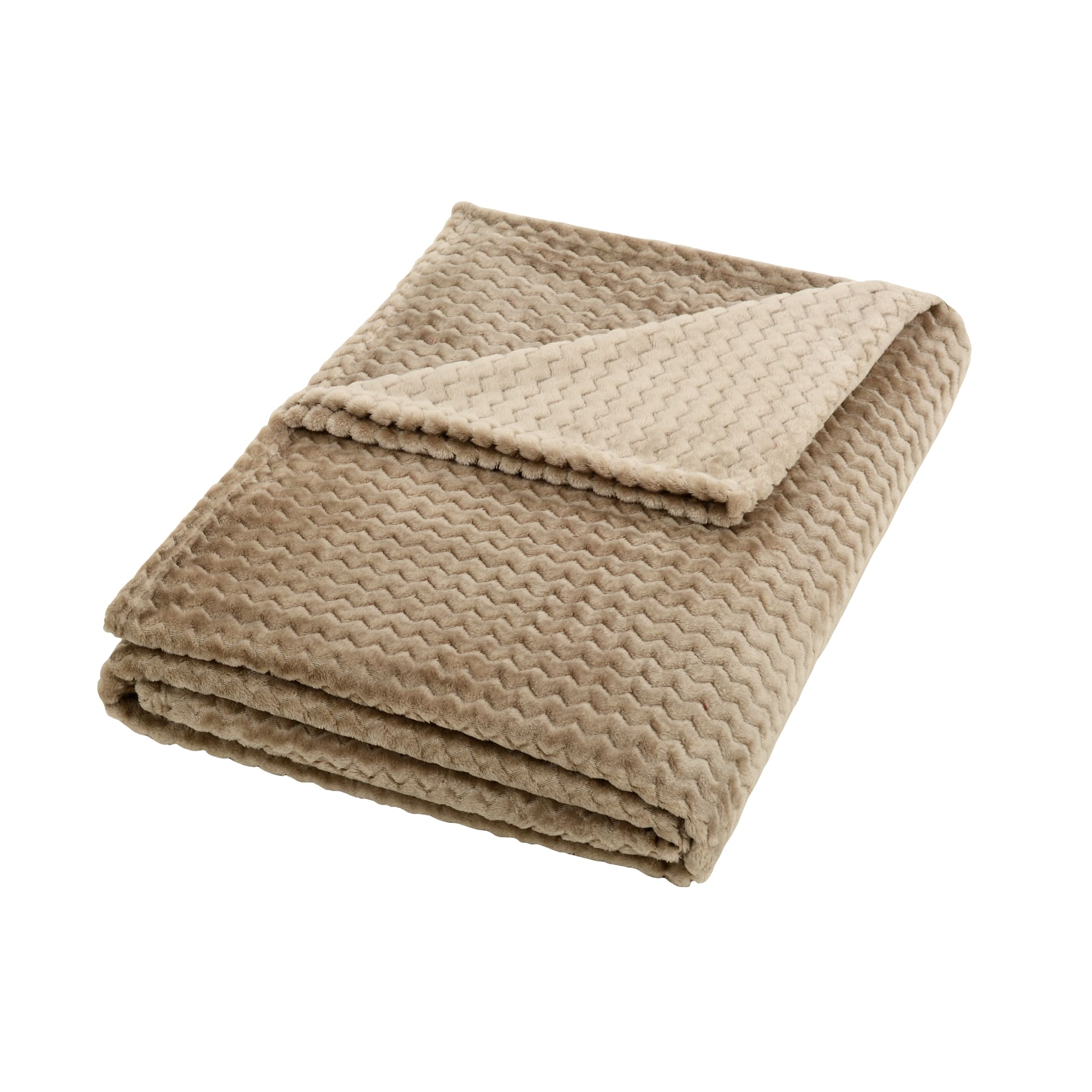 82391611 Плед «Велсофт», 150x200 см, полиэстер, цвет бежевый Santreyd  - Вид №2