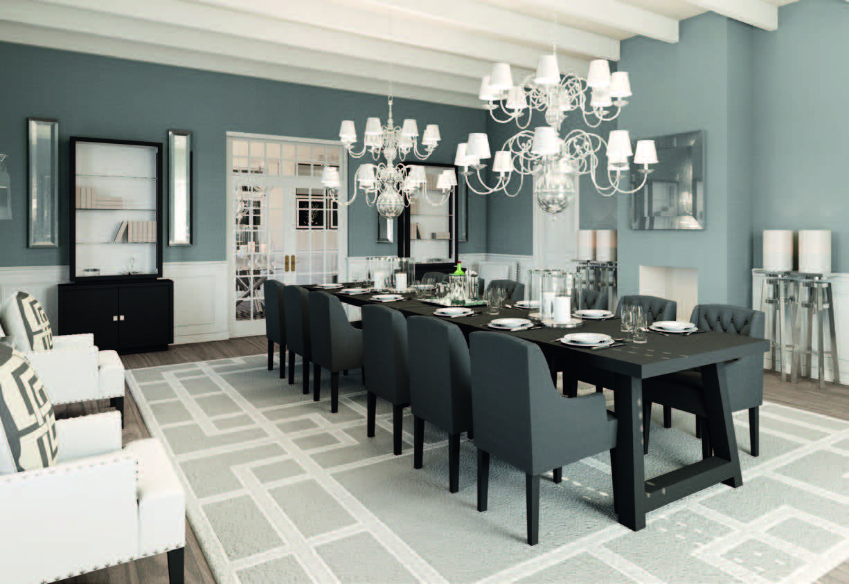 Стул с подлокотниками мягкий черный Lancaster от Eichholtz EICHHOLTZ  247255 Черный  - Вид №1