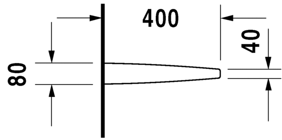 8500000000 Настенный писсуар, уринал с мушкой Duravit Starck 3 - Вид №2
