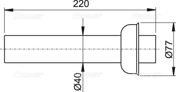 Tруба с обрамлением DN40 ALCAPLAST P046 - Вид №1