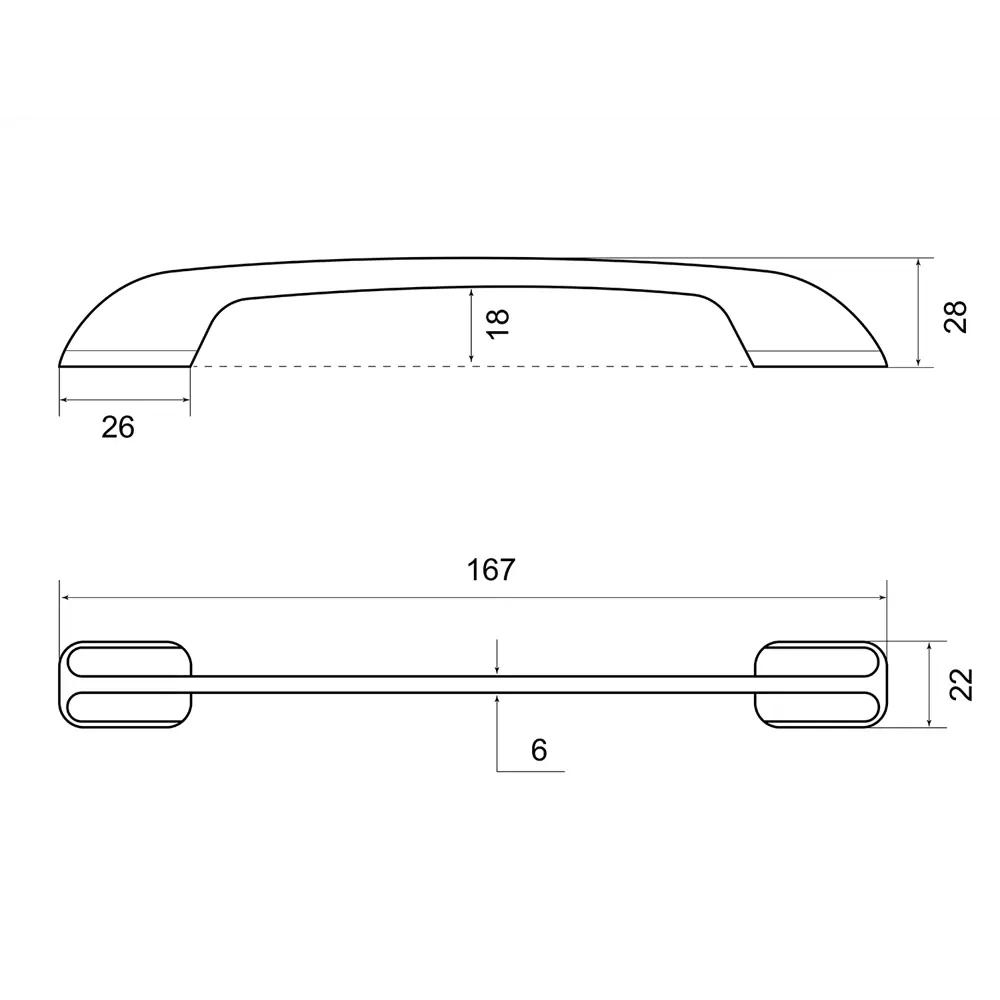 86899273 Ручка-скоба мебельная Assistente ЦАМ 128 мм цвет матовый черный STLM-1009594 PALLADIUM  - Вид №2