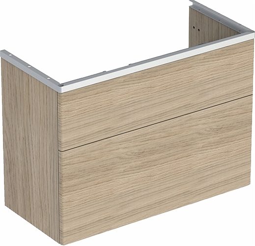 9610021101 IDO Glow напольная тумба под умывальник, с двумя ящиками, W = 580 мм, W1 = 600 мм, белый - Вид №8