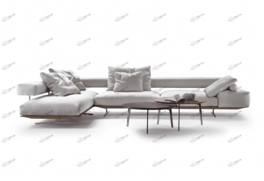 Flexform Секционный диван со съемным чехлом из ткани Wing sun-id-1453994