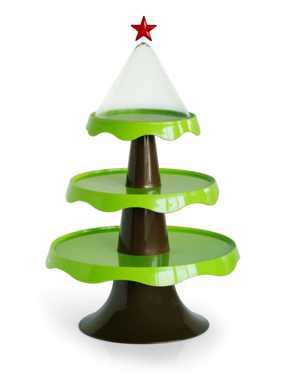 QL10042-GN Этажерка подарочная merry tree зеленая Qualy 