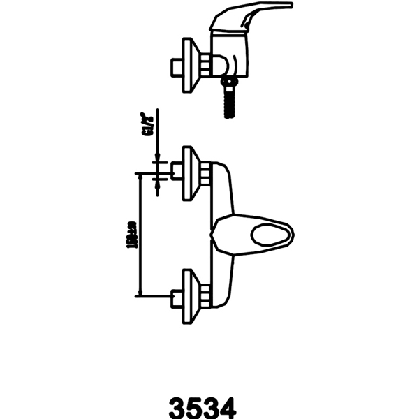 Смеситель душевой San Fonte 3534-G03 3534-G03 11162125 - Вид №1