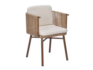 Веревочный садовый стул с подлокотниками