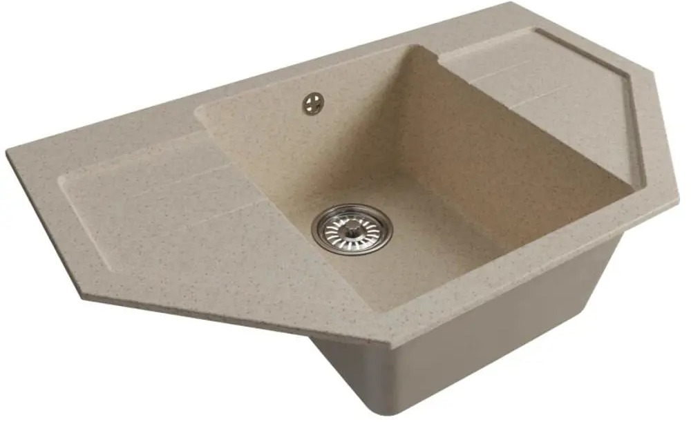 91405421 Врезная мойка Mixline ML-GM24 49x79 20 см искусственный камень цвет бежевый STLM-0876069