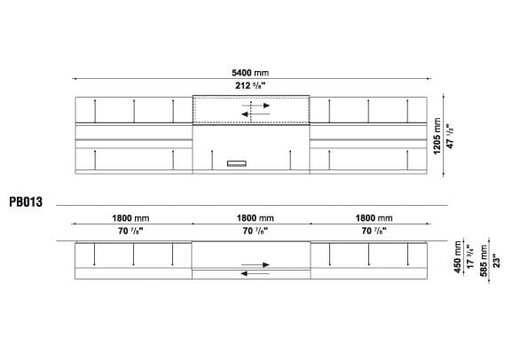 Навесной шкаф с дверным полотном B&B Italia PAB ARCH-00080831 - Вид №6
