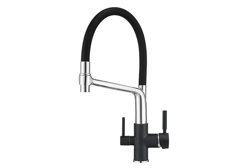 0083, ШВАРЦ (чёрный металлик), СМЕСИТЕЛЬ КУХОННЫЙ GRANULA 83-ST88 - Вид №1