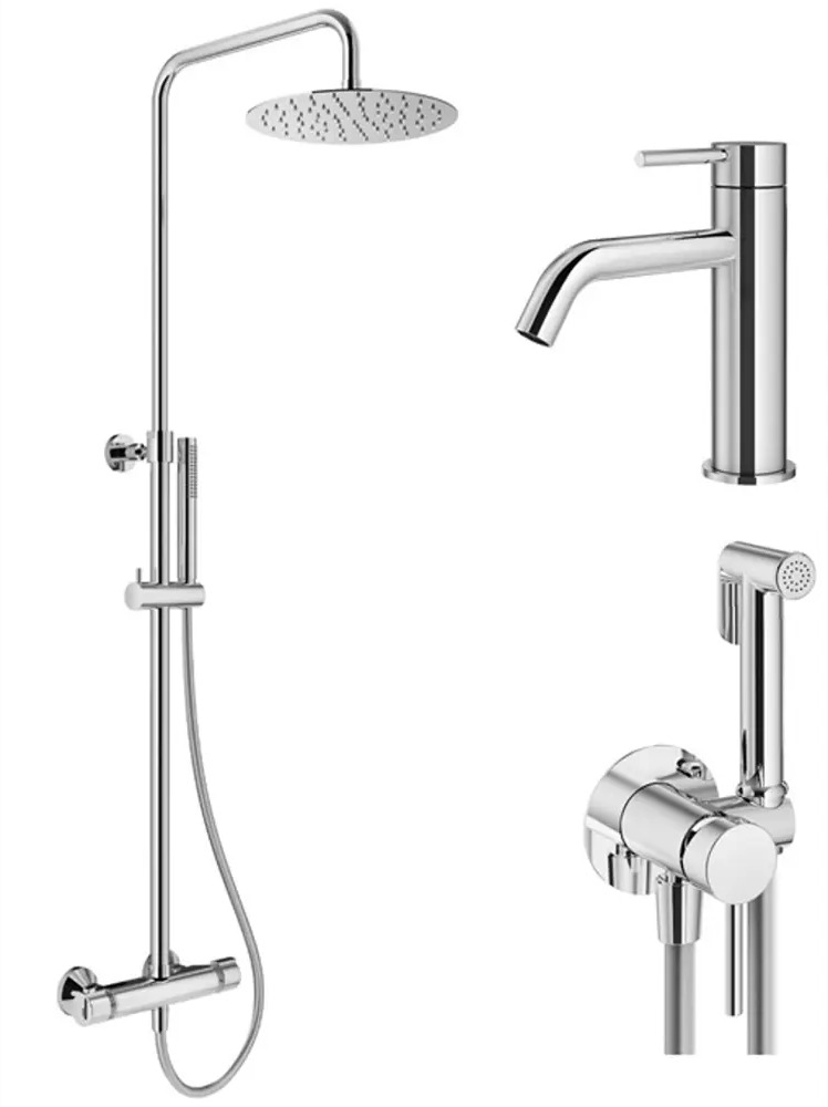 91720024 Комплект смесителей для душа Plumberia Selection KITZXO6302CR53, Хром STLM-0988923