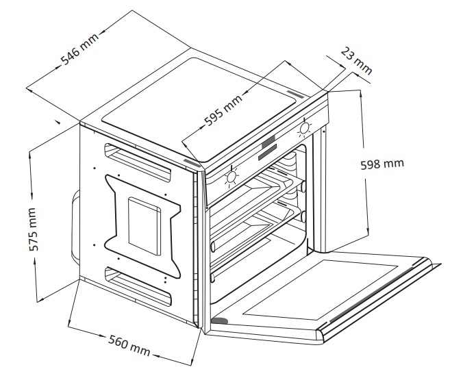 9079292 Электрический духовой шкаф HIBERG VM 6382 BR черный STDN-0037856 - Вид №5