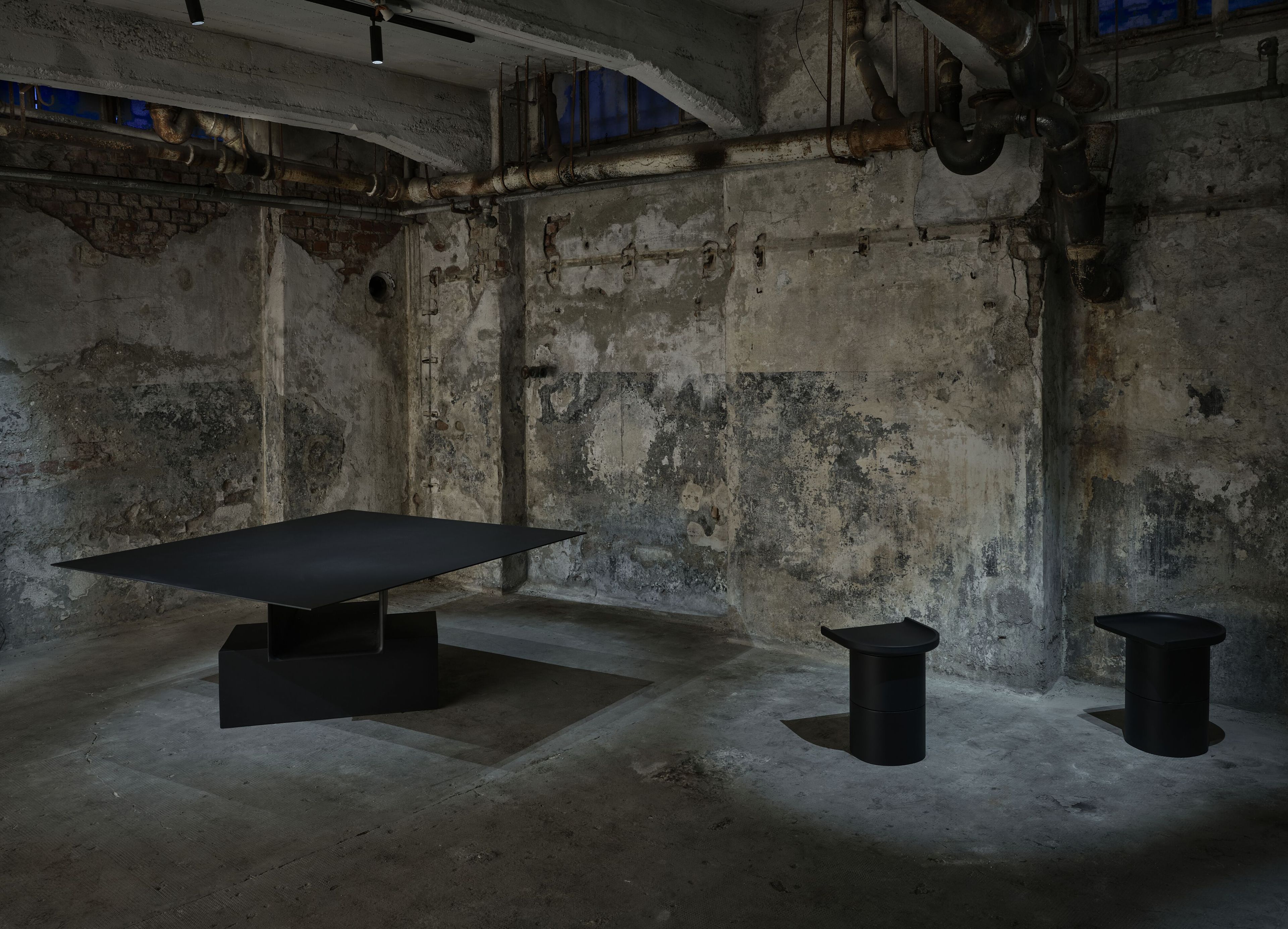 Бетонный квадратный стол PULKRA плакат ARCH-00062328 - Вид №4