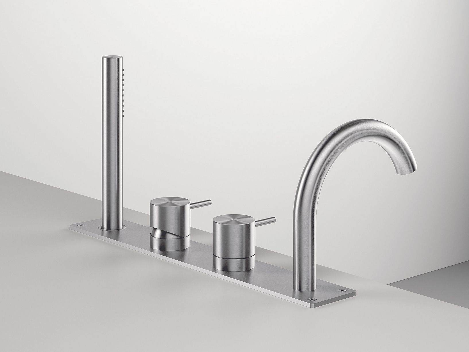 Набор для ванны с 4 отверстиями из нержавеющей стали с ручным душем Zazzeri Z316 MONO ARCH-00021500